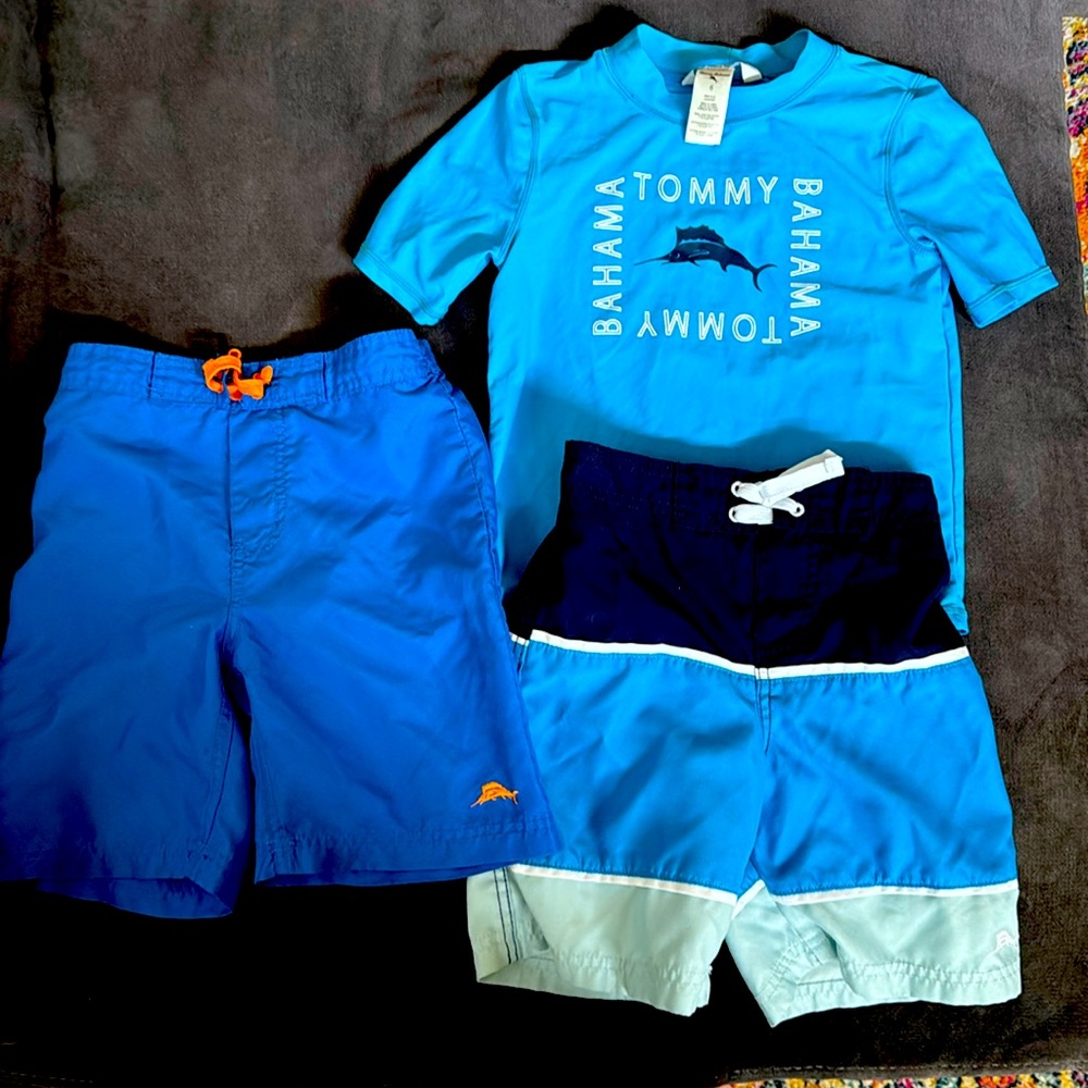 Tommy Bahama lot (2 trunks 1 shirt) All Youth size 6 - Picture 1 of 4